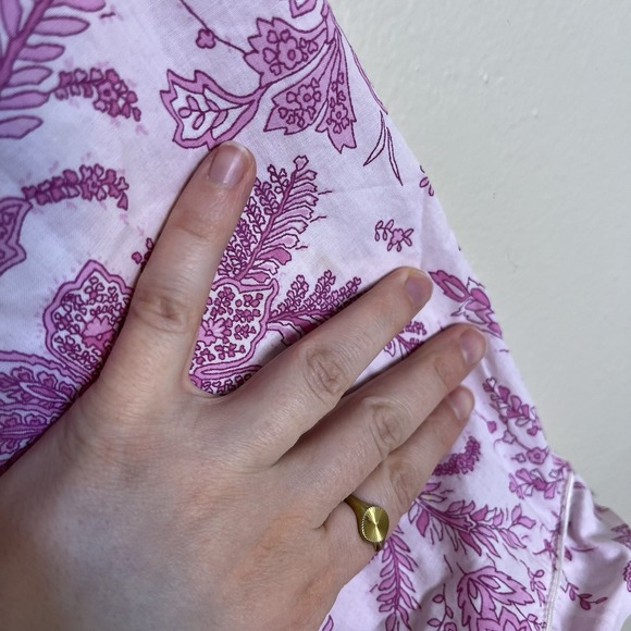 Carol Hochman Nightgown Pj Dress 100 Cotton Floral Pink Long Sleeve Preppy 1X XL - Picture 11 of 12